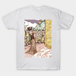 Planet XYZ : Colour version [Pen Drawn Fantasy Figure Illustration] T-Shirt